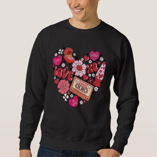 Love Valentine's Day Conversation Hearts Ring Pop Sweatshirt (Vorderseite)