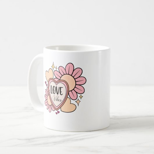 Love Vibes Kaffeetasse (Vorderseite Links)