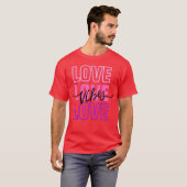Love Vibes Love Loveypography Pink T-Shirt (Vorne ganz)