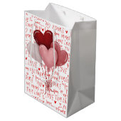 Love Vibes Medium Gift Bag Mittlere Geschenktüte (Rückseite Schrägansicht)