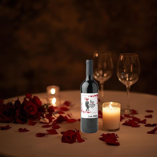 Love Vibes Personalized Label Set Weinetikett