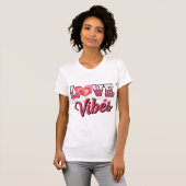 Love Vibes Valentine Design – Glitter Style Heart T-Shirt (Vorne ganz)