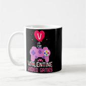 Love Video Game Gamer Gaming Hearts Day Happy Vale Kaffeetasse (Links)