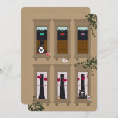 Love Vögel und Katzen Brownstone Windows Valentine (Vorne/Hinten)