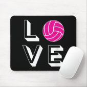 Love Volleyball Girls Birthday Gift Graphic  Mousepad (Mit Mouse)