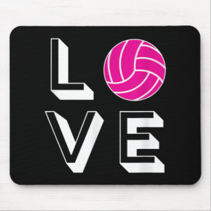Love Volleyball Girls Birthday Gift Graphic  Mousepad