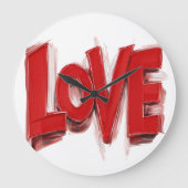 LOVE Wall art Clocks , Home decor giftt Große Wanduhr (Vorderseite)