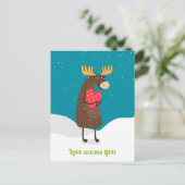 Love Warms You Feiertagspostkarte (Stehend Vorderseite)