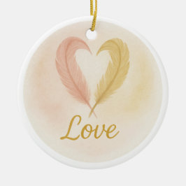 “Love” Watercolor Ornament
