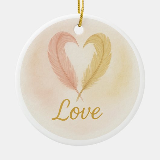 “Love” Watercolor Ornament (Vorne)