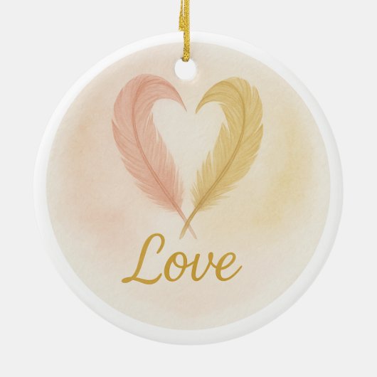 “Love” Watercolor Ornament (Hinten)