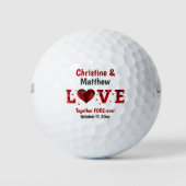 Love Wedding Favor Golfball (Vorderseite)