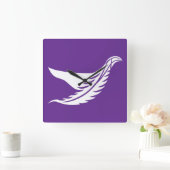 LOVE WHITE BIRD BY MASANSER QUADRATISCHE WANDUHR (Zuhause)