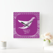 LOVE WHITE BIRD BY MASANSER QUADRATISCHE WANDUHR (Zuhause)