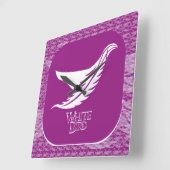 LOVE WHITE BIRD BY MASANSER QUADRATISCHE WANDUHR (Winkel)