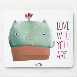 Love Who You Are Cactus Cat — Mouse Pad Mousepad