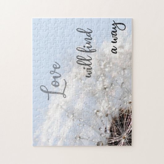 Love will find a way! Sky Blue Dandelion Puzzle (Vertikal)