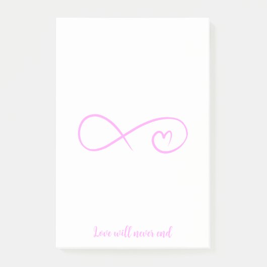 Love will never end - post-it klebezettel (Vorderseite)