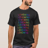 Love Will Win LGBTQ Rainbow Flag  LGBTQIA+ Pride M T-Shirt (Vorderseite)