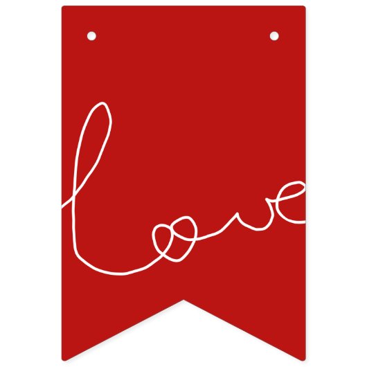 LOVE WIMPELKETTE (Dritte Fahne)