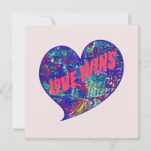 Love Wins Art Heart Dankeskarte (Vorderseite)