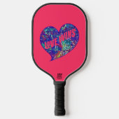 Love Wins Art Heart Pickleball Schläger (Vorderseite)