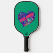 Love Wins Art Heart Pickleball Schläger (Rückseite)