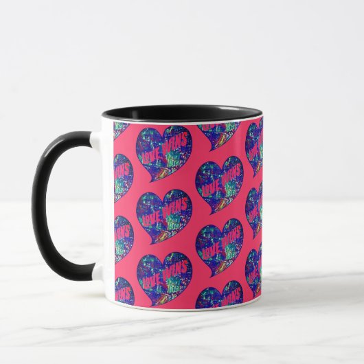 Love Wins Art Heart Tasse (Links)