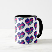Love Wins Inspirational Words Art Heart Tasse (VorderseiteRechts)