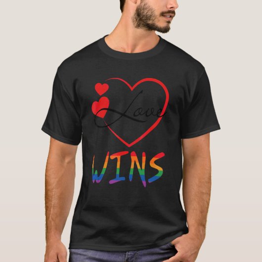 Love Wins Lgbt Pride T-Shirt (Vorderseite)