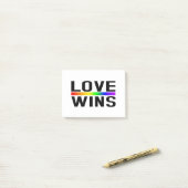 Love Wins - LGBTQ+ Pride Post-it Klebezettel (Auf Schreibtisch)