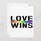 Love Wins - LGBTQ+ Pride Postkarte (Vorne/Hinten)