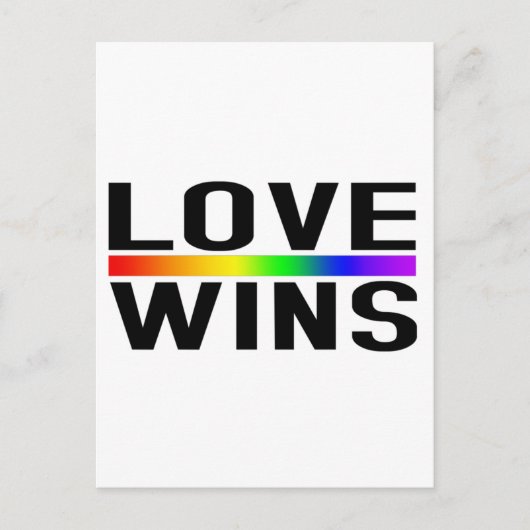 Love Wins - LGBTQ+ Pride Postkarte (Vorderseite)