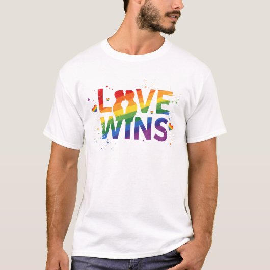 LOVE WINS T-Shirt | Gay Pride for Men | LGBTQ (Vorderseite)