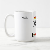 Love Wins Tic Tac Toe LGBT Custom Date & Names Mug Kaffeetasse (Links)