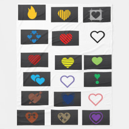 love with all my heart fleecedecke