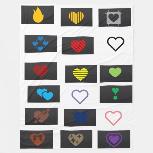 love with all my heart fleecedecke (Vorderseite)