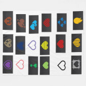 love with all my heart fleecedecke (Vorderseite (Horizontal))