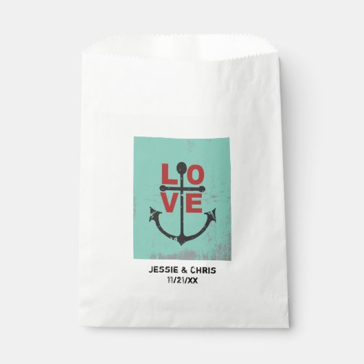 LOVE with Anchor design Geschenktütchen (Vorderseite)