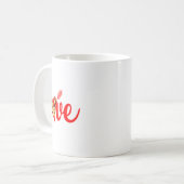 Love With Heart Valentine Day Premium Kaffeetasse (Vorderseite Links)