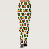 LOVE with peace symbol, reggae style Leggings (Rückseite)