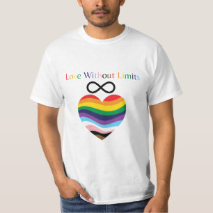 Love Without Limits - Rainbow Heart with Infinity T-Shirt