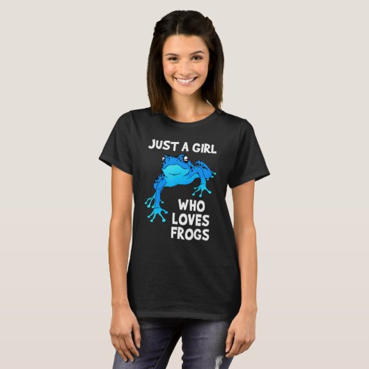 Love Women's Blue Frog T-Shirt (Vorne ganz)