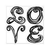 LOVE Word Art Fabric Font Red Letters  Permastempel (Design)