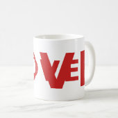 LOVE-Wortmug Red Kaffeetasse (VorderseiteRechts)