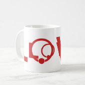 LOVE-Wortmug Red Kaffeetasse (Vorderseite Links)