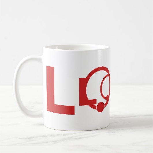 LOVE-Wortmug Red Kaffeetasse (Links)