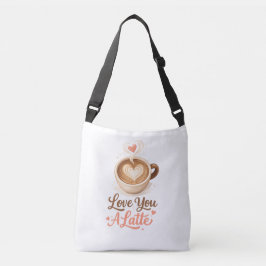 Love You A Latte – Cute Coffee Valentine Gift Tragetaschen Mit Langen Trägern