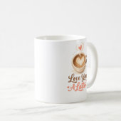 Love You A Latte – Cute Coffee Valentine Mug Gift Kaffeetasse (VorderseiteRechts)