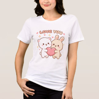 Love You Bear & Bunny Tri-Blend Shirt